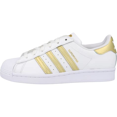 adidas superstar schuhe weiß gold